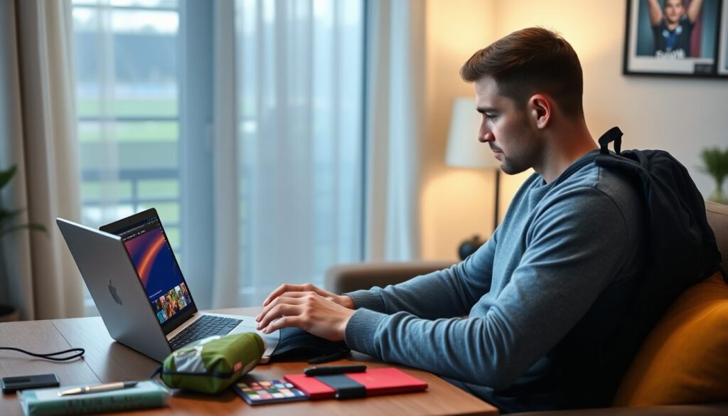 Список обязательных вещей в рюкзаке фаната на стадион - иллюстрация