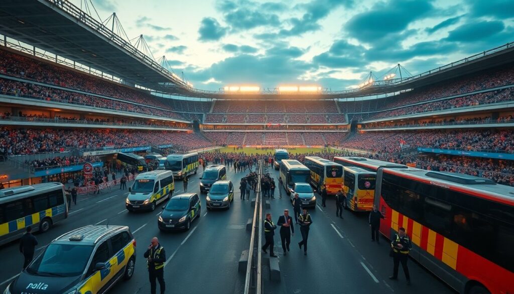 Гиды по аренам Европы для фанатов футбол - иллюстрация