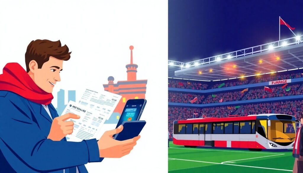 Гиды по аренам Европы для фанатов футбол - иллюстрация